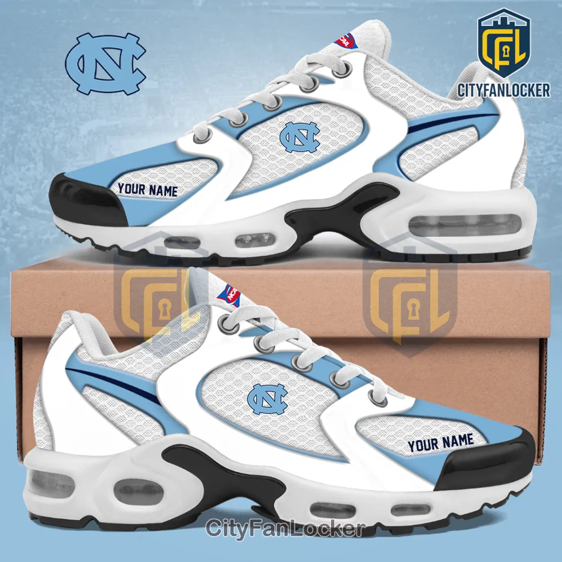 University of North Carolina Tar Heels Personalized Sneakers