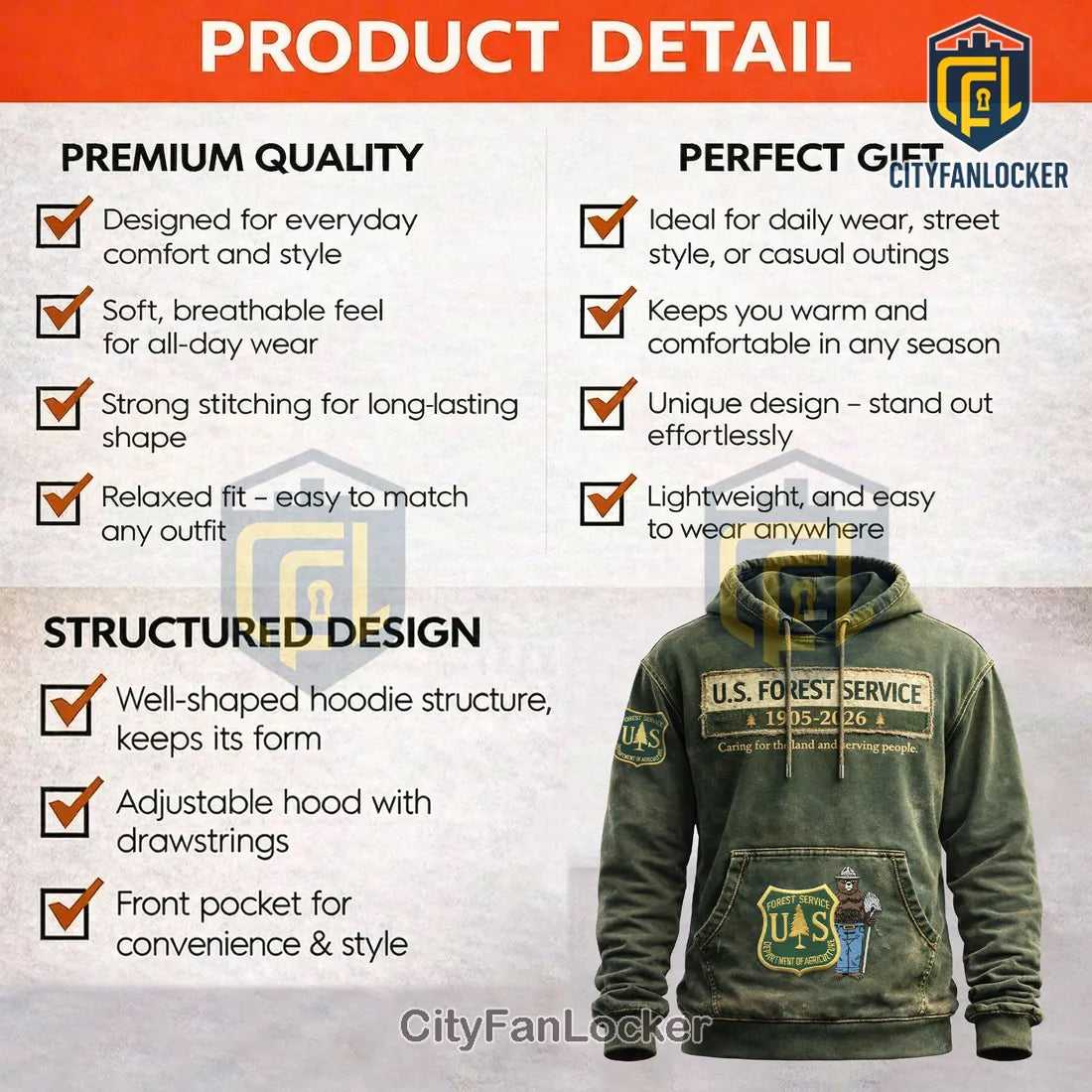 US Forest Service Commemorative 1905-2026 Hoodie