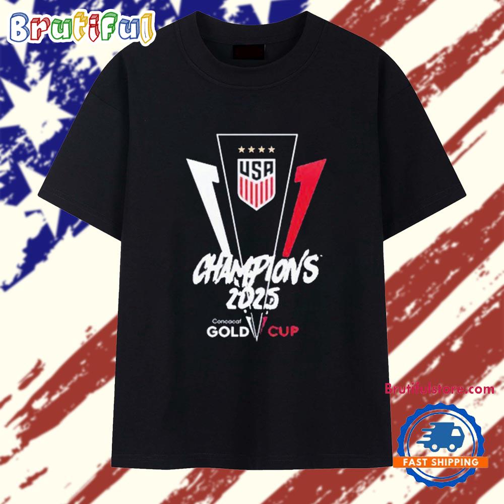 USA 2025 Concacaf Gold Cup Champions Logo T Shirt