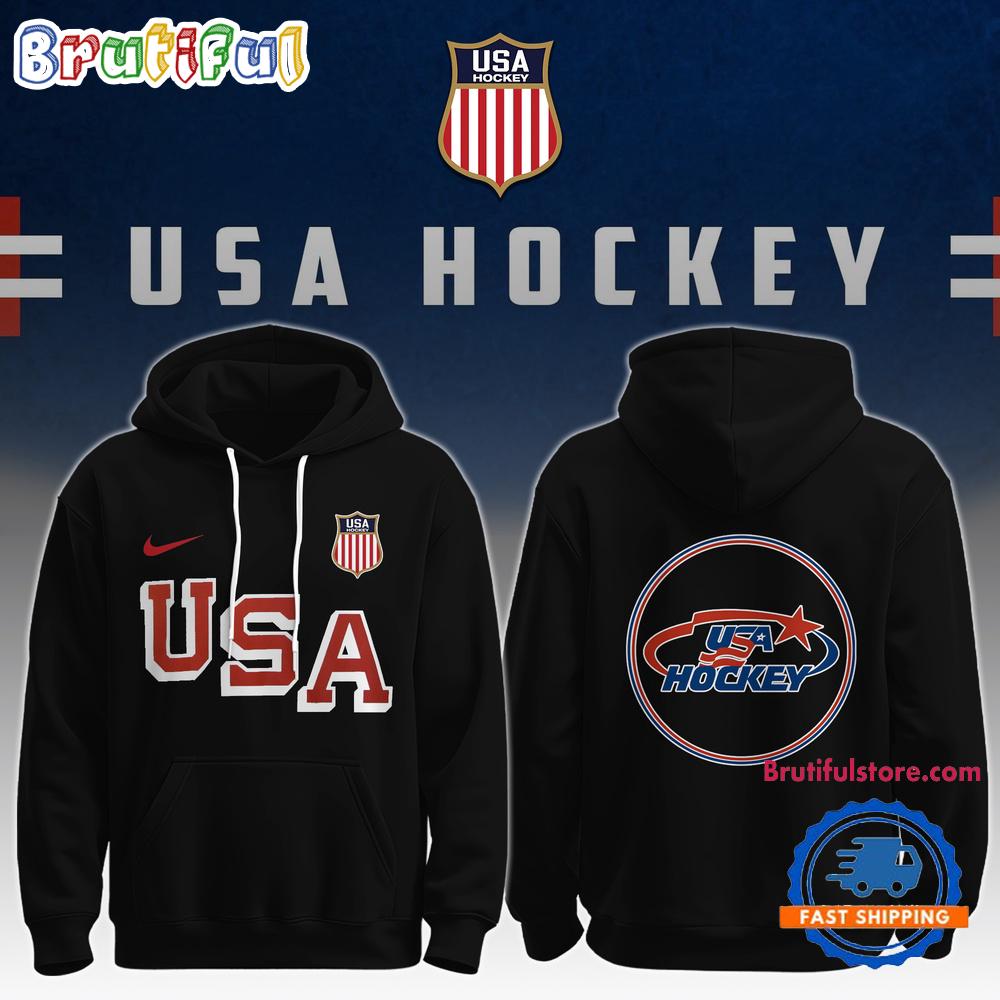 USA 2026 Olympic Hockey Limited Edition Black Hoodie Shirt