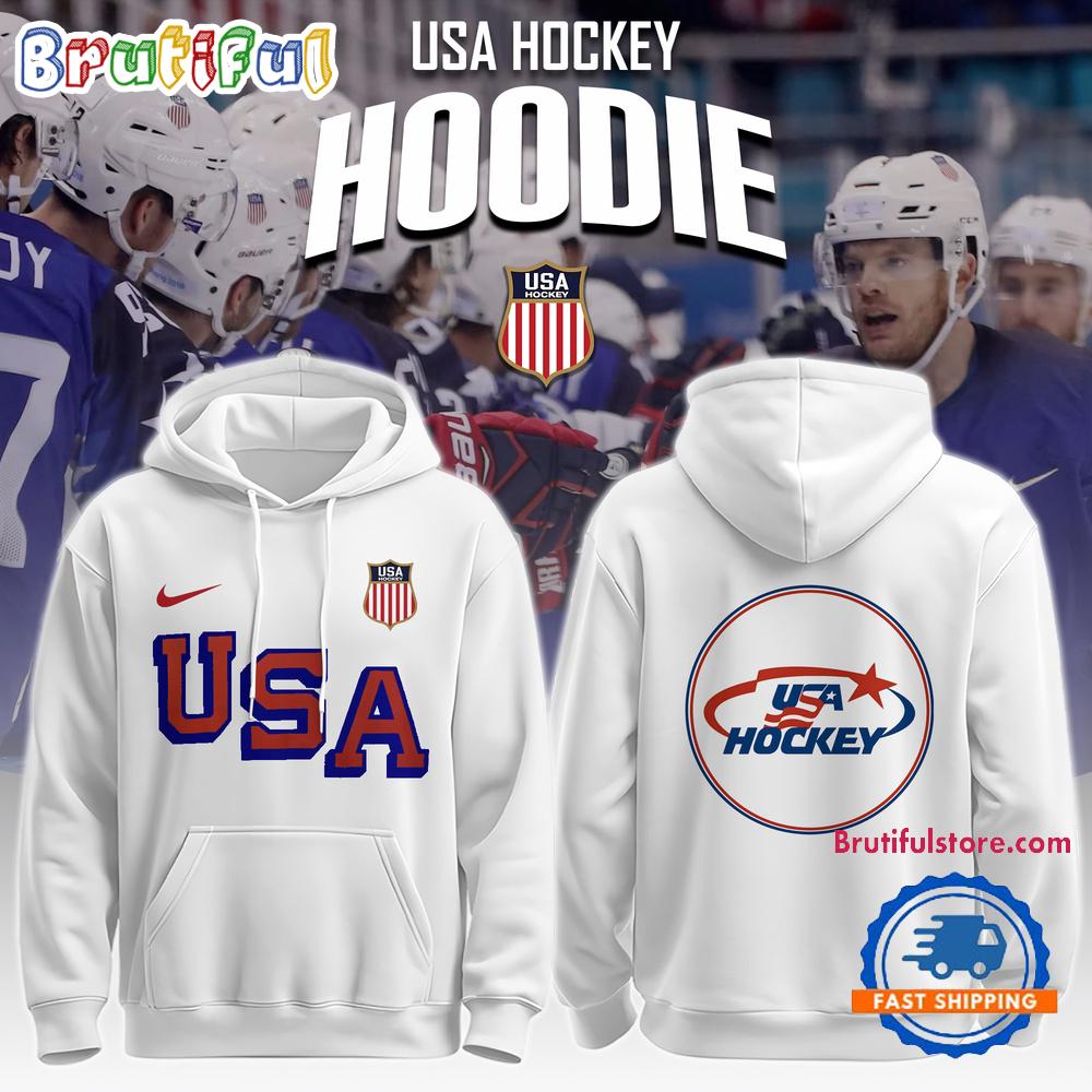 USA 2026 Olympic Hockey Limited Edition White Hoodie Shirt