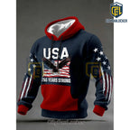 USA 250 Years Strong Eagle Navy Blue Limited Edition Hoodie