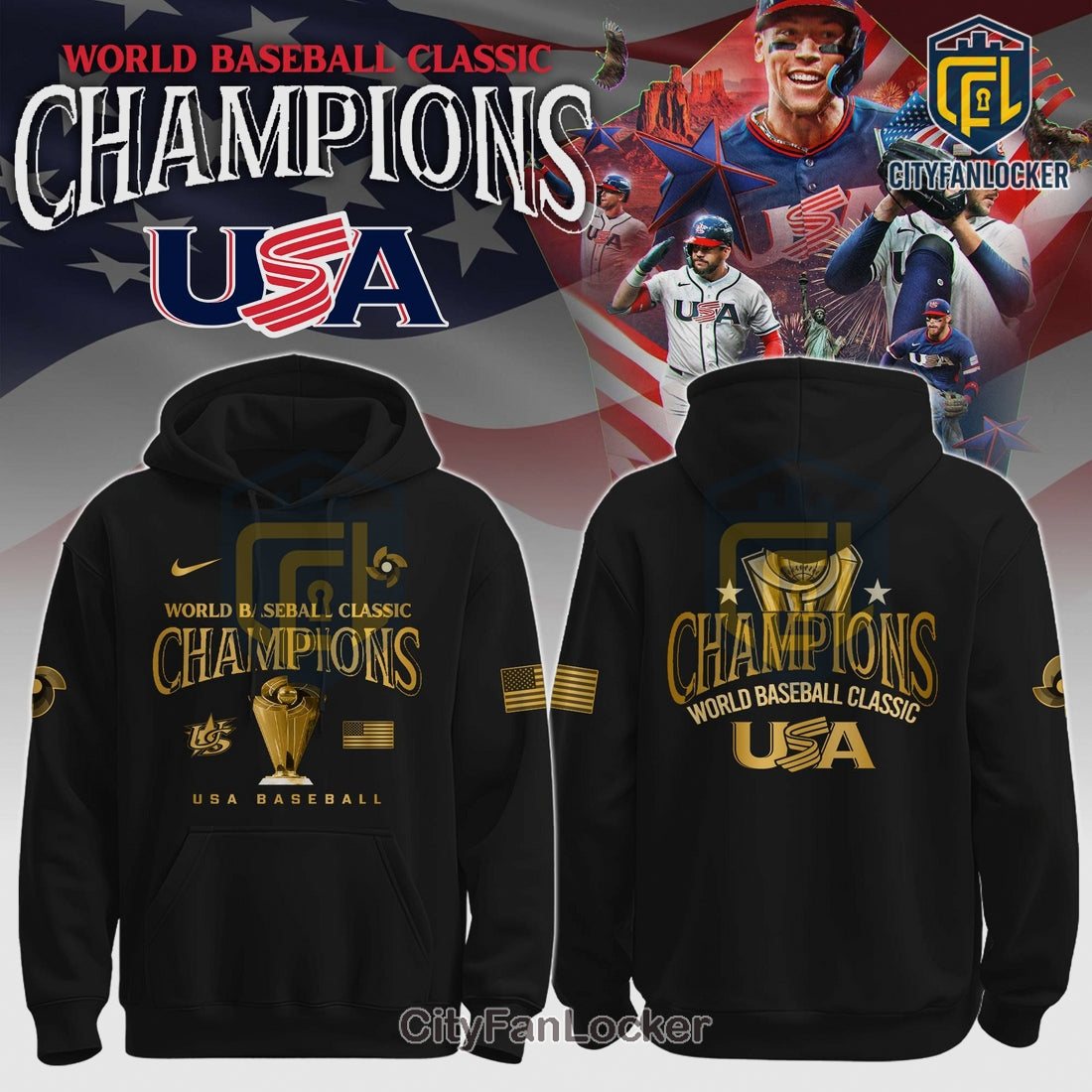 USA World Baseball Classic Champions 2026 Limited Edition Hoodie