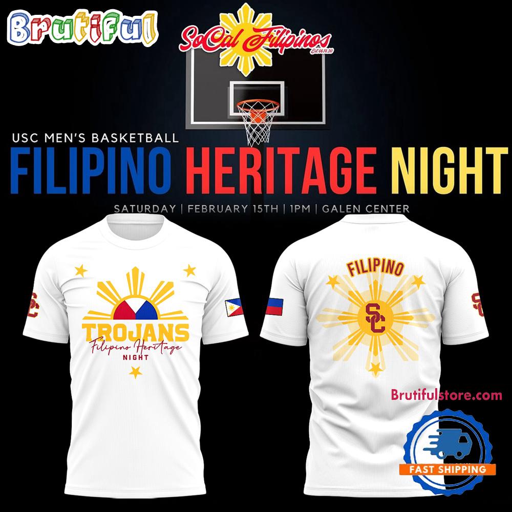 USC Trojans Filipino Heritage Night Limited Edition White Hoodie T-Shirt