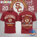 USC Trojans NCAA Road to Glory 2026 Football Champions 3D Shirt