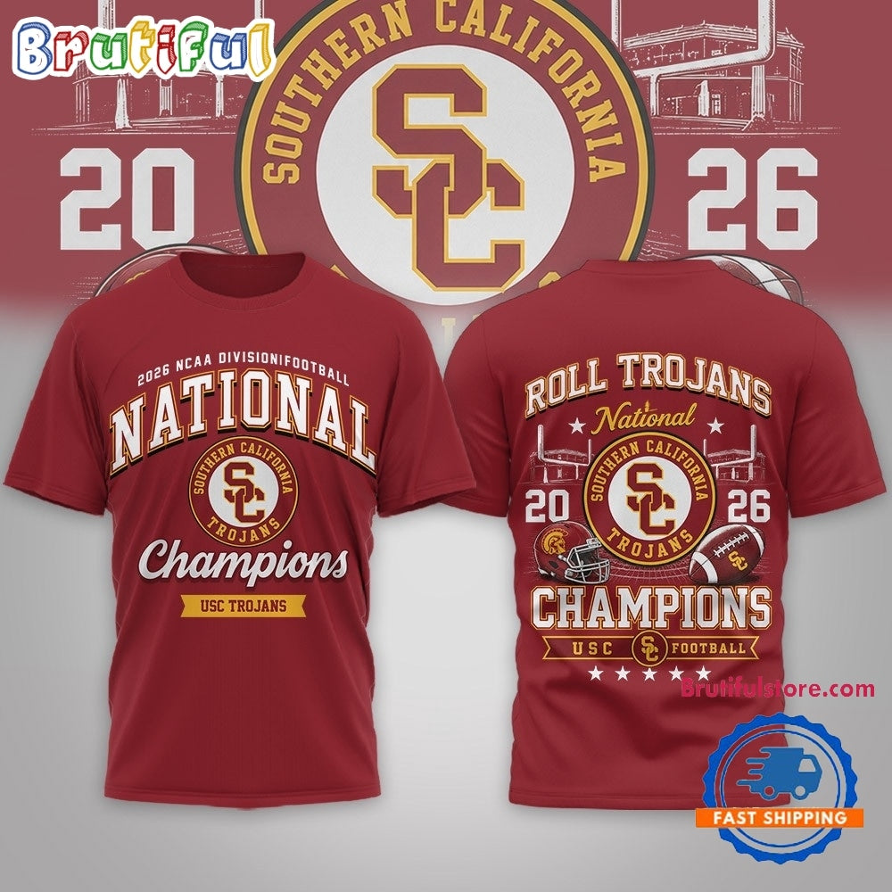 USC Trojans NCAA Road to Glory 2026 Football Champions 3D Shirt