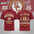USC Trojans NCAA Road to Glory 2026 Football Champions 3D Shirt