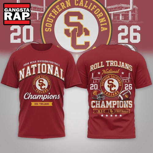 USC Trojans NCAA Road to Glory 2026 Football Champions 3D Shirt