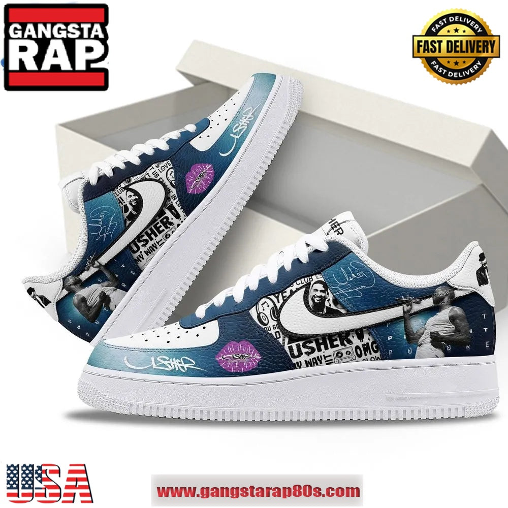 Usher Good Kisser Limited Edition Air Force 1 Running Sneakers Shoes