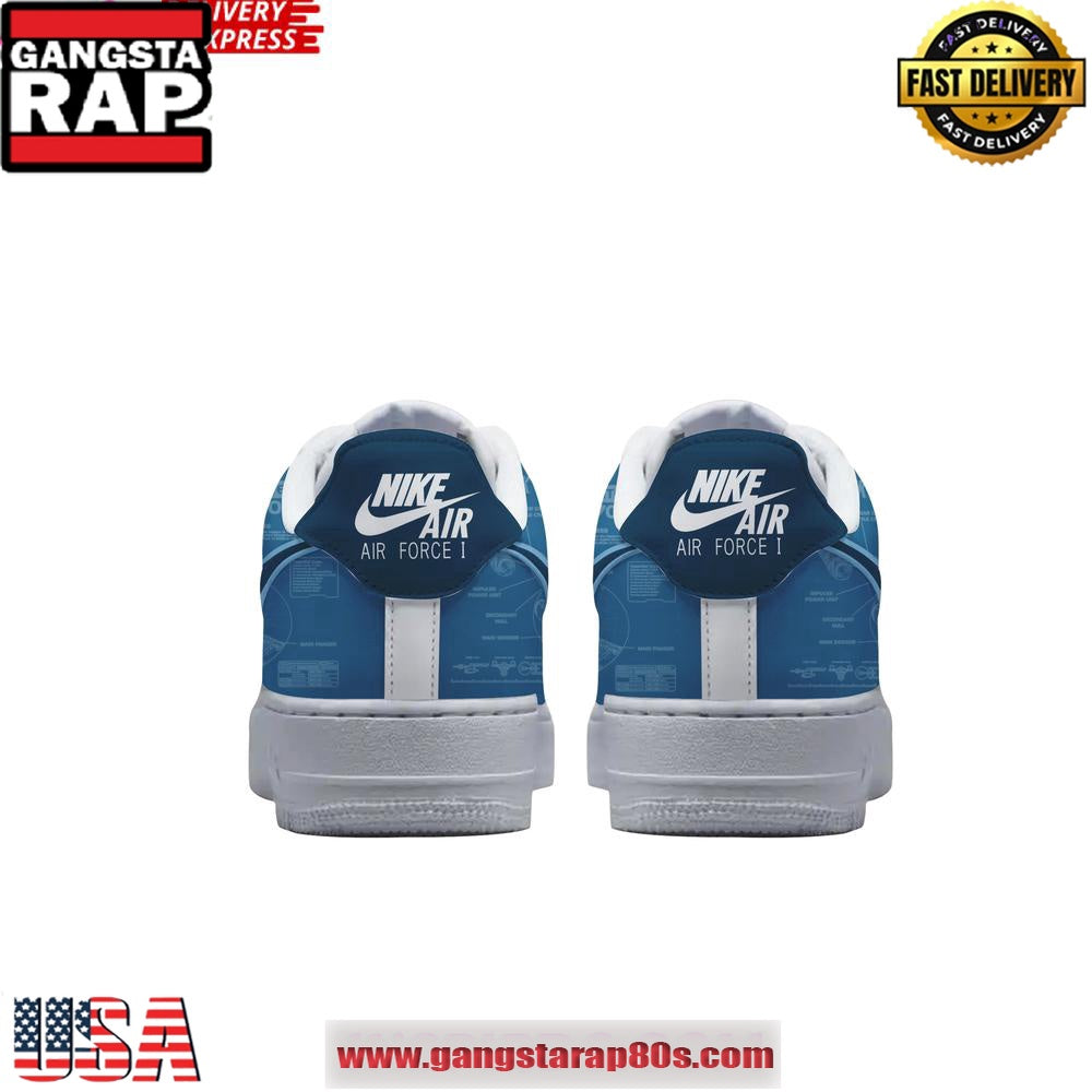 USS Enterprise Star Trek Limited Edition Air Force 1 Running Sneakers Shoes