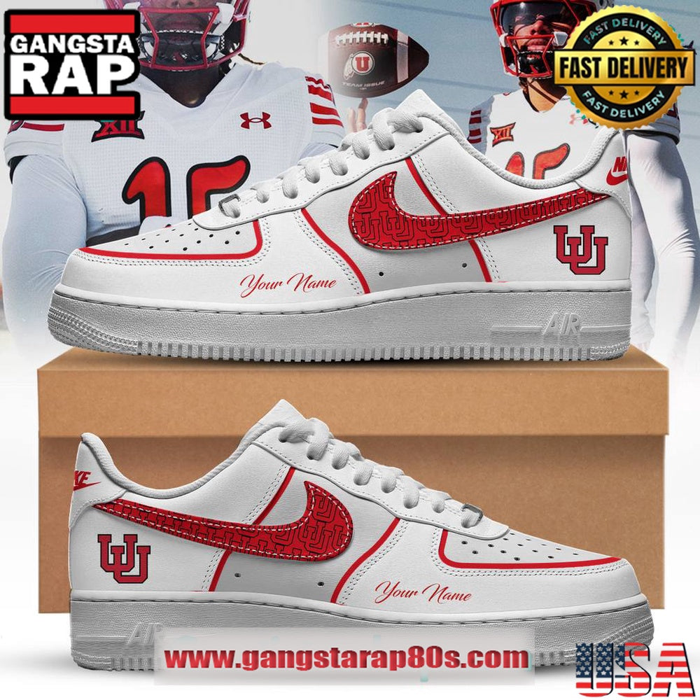 Utah Football x Limited Edition Custom Air Force 1 Running Sneakers Shoes
