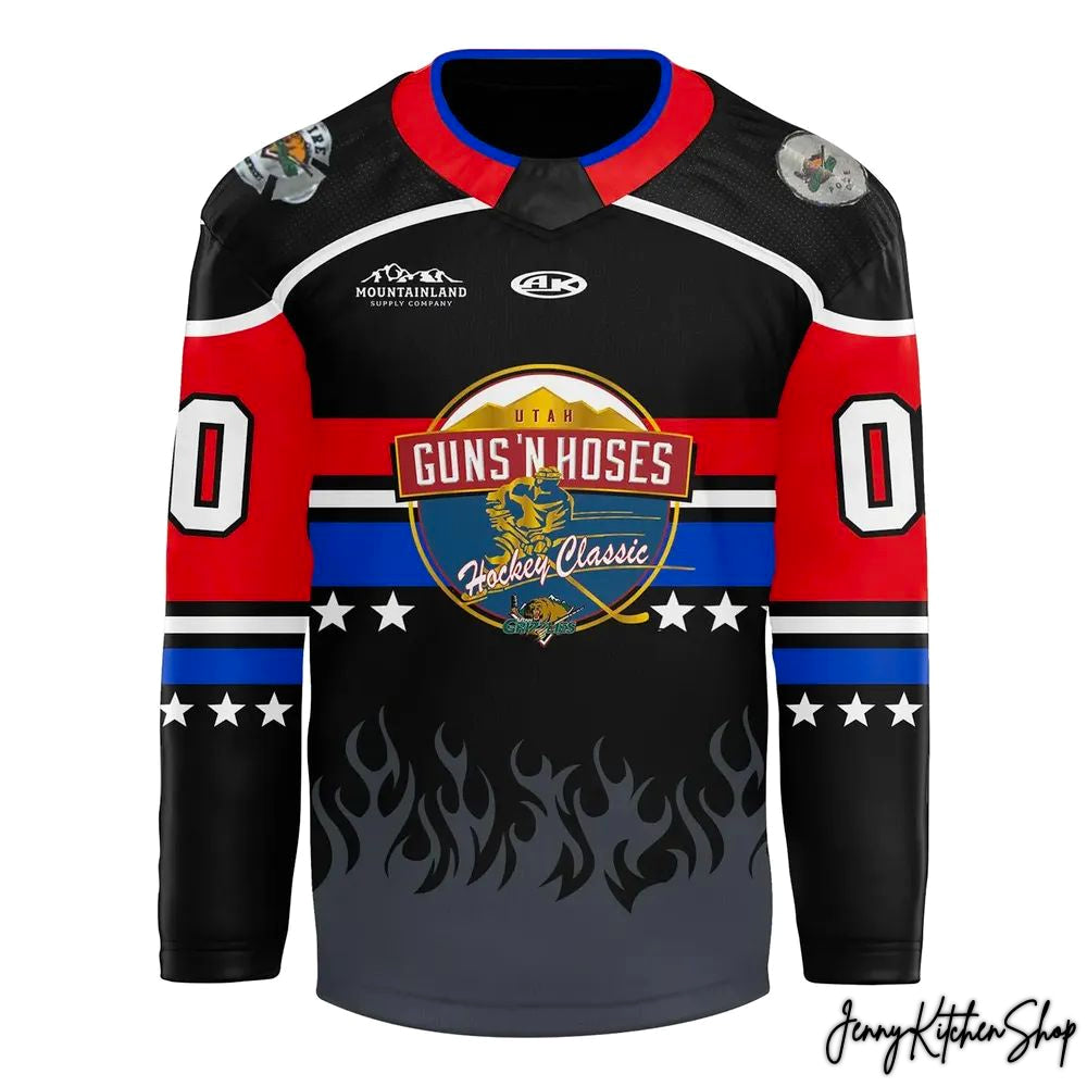 Utah Grizzlies 2026 Guns ‘N Hoses Limited Hockey Jersey