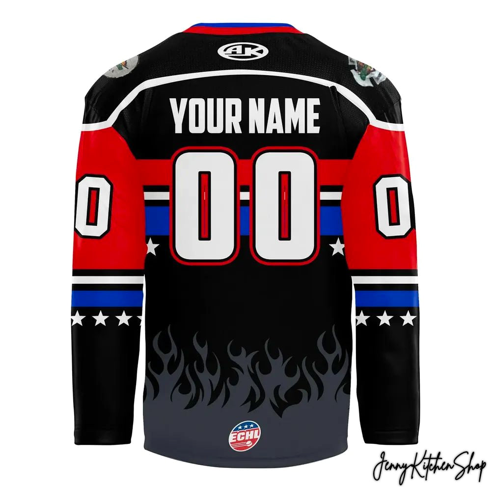 Utah Grizzlies 2026 Guns ‘N Hoses Limited Hockey Jersey