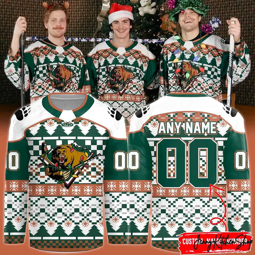Utah Grizzlies Christmas New Hockey Jersey