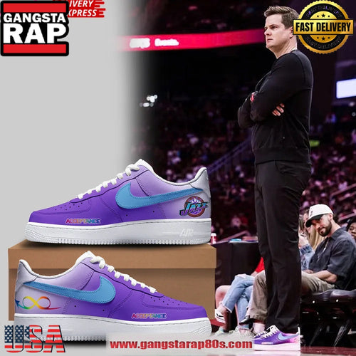 Utah Jazz Acceptance Limited Edition Air Force 1 Running Sneakers Shoes