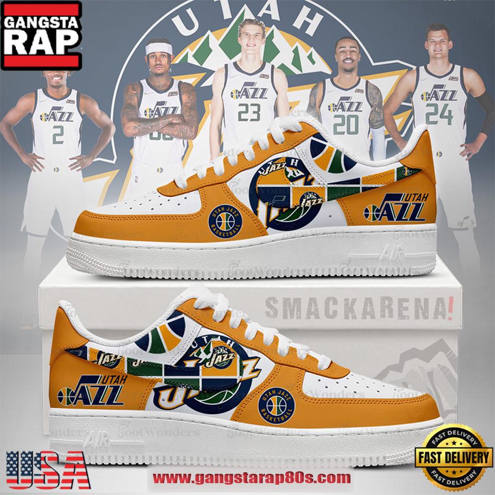 Utah Jazz NBA Nike Air Force 1 Low Top Shoes