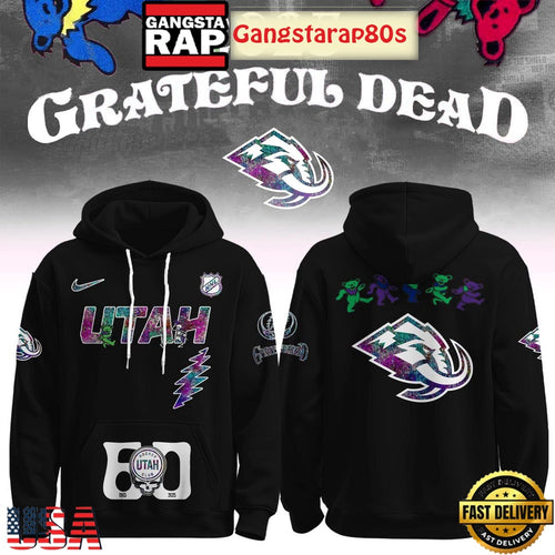 Utah Mammoth Grateful Dead 60 Years Special Edition All Over Print Hoodie