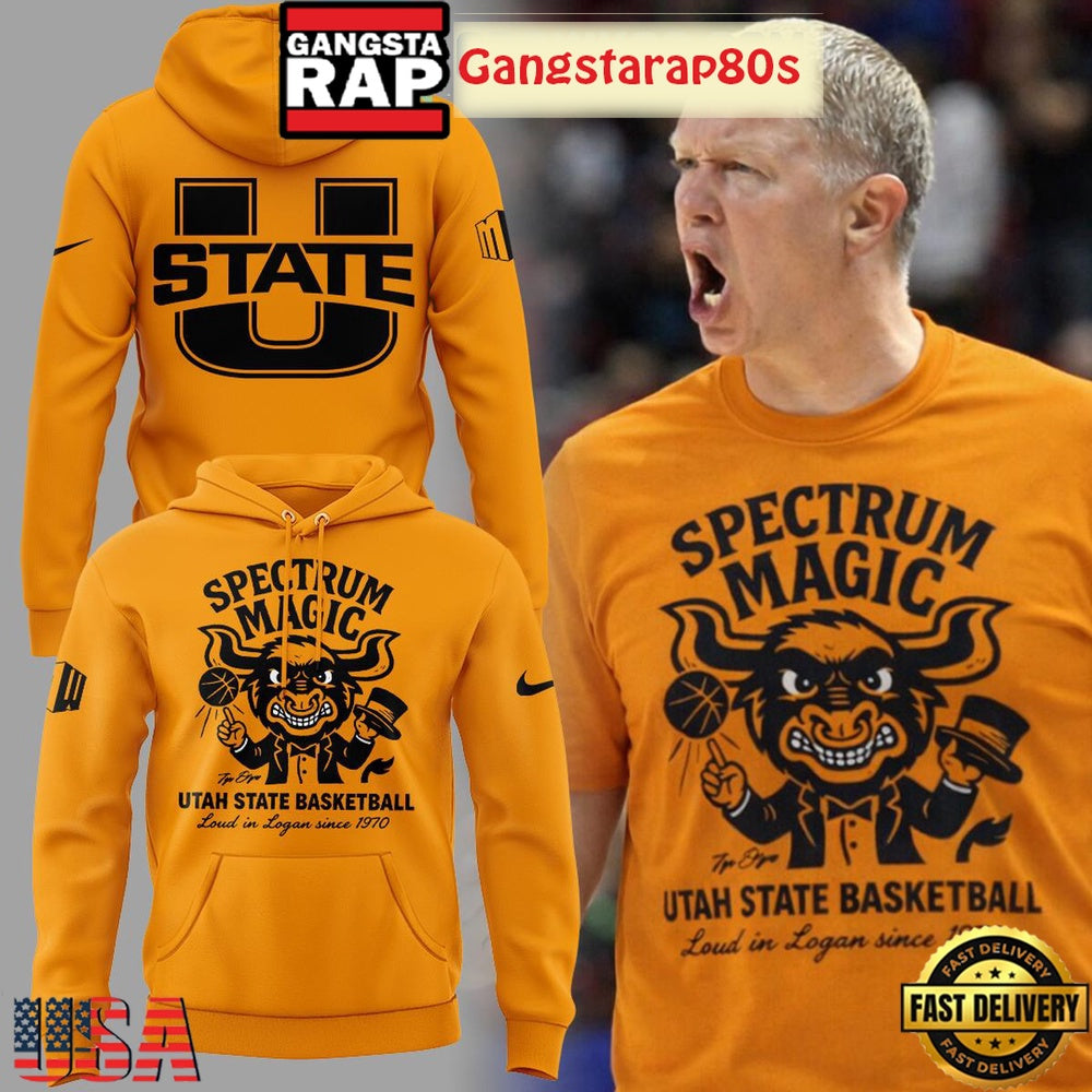 Utah State Basketball Spectrum Magic Special Edition Hoodie