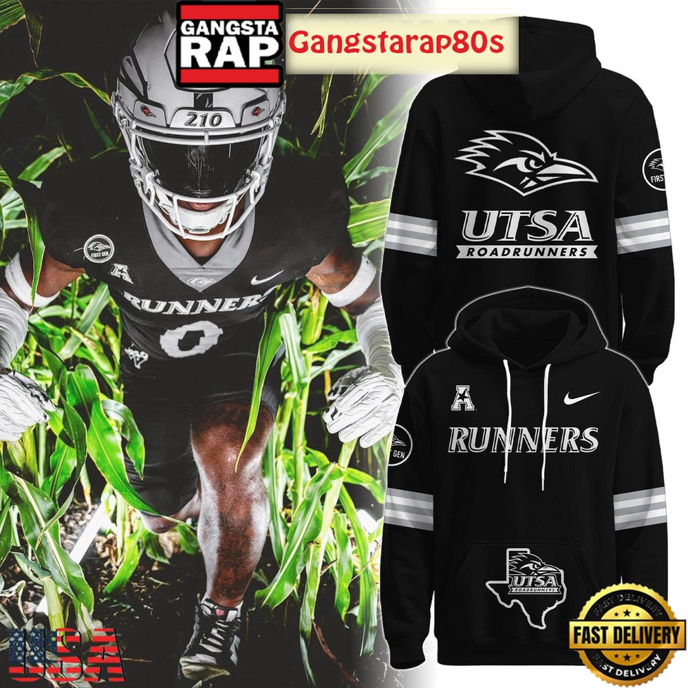 UTSA Roadrunners Back In Black Dard Mode 2025 Unisex Hoodie