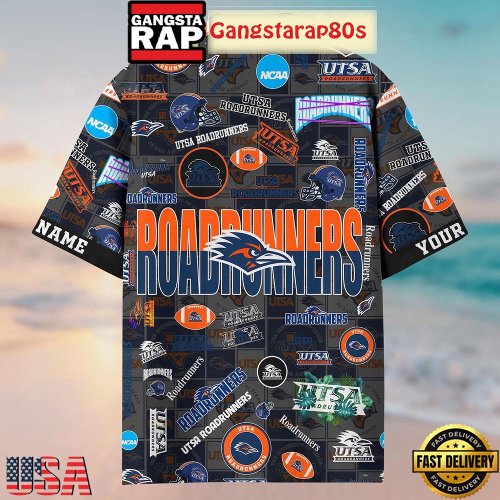 UTSA Roadrunners Solgan True Fan Spirit Custom Name Aloha Hawaiian Shirt