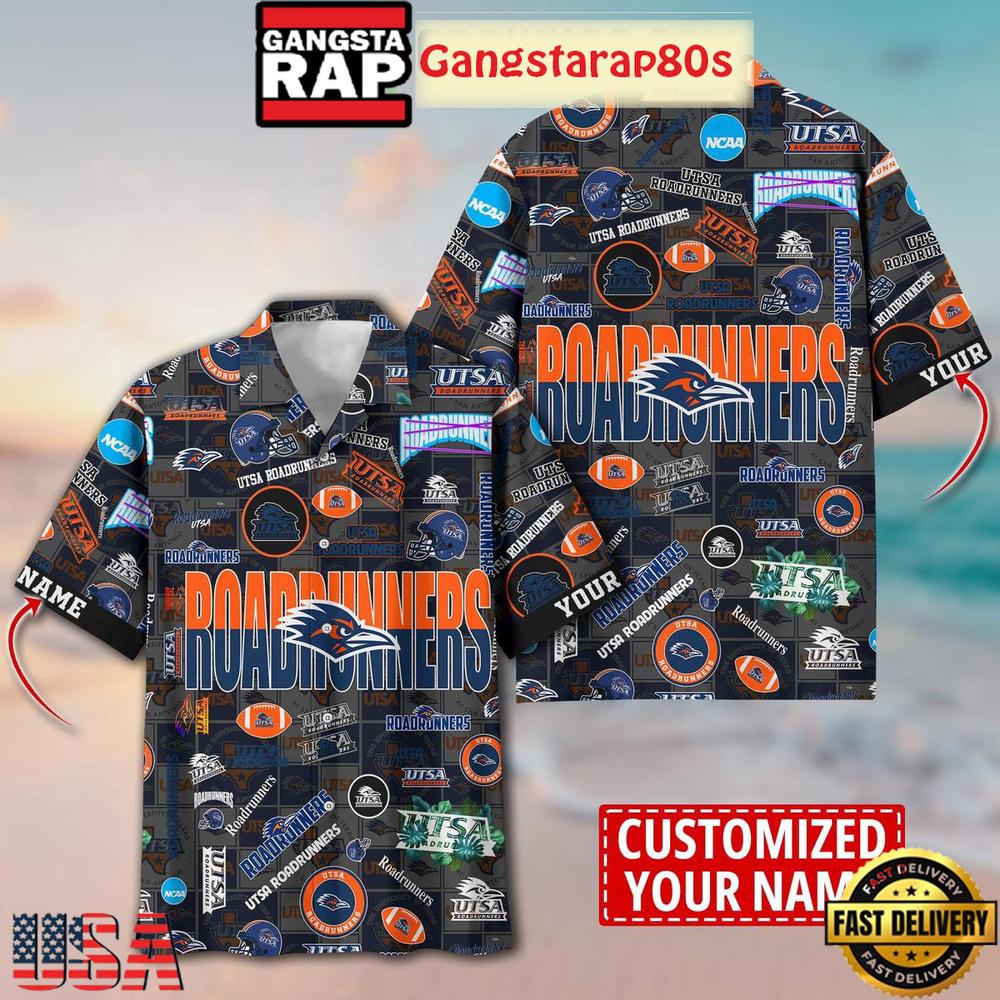 UTSA Roadrunners Solgan True Fan Spirit Custom Name Aloha Hawaiian Shirt