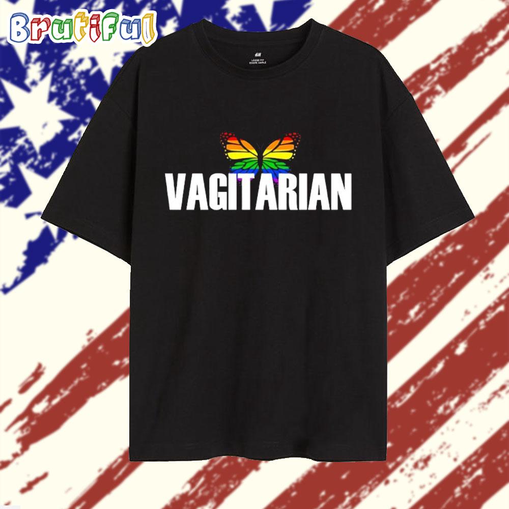 Vagitarian Butterfly LGBT Pride Month T Shirt