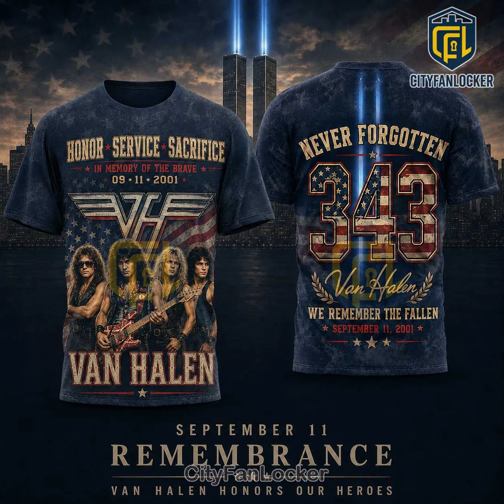 Van Halen 9-11 Remembrance Patriotic Tribute T-Shirt