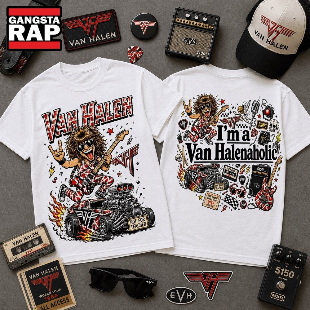 Van Halen I’m a Van Halenaholic Vintage 3D Shirt , Music Trending 3D Shirt