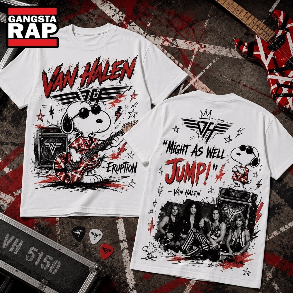 Van Halen x Snoopy Might as Well Jump 3D Shirt , Music Trend Shirt
