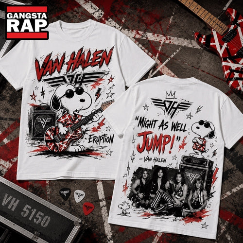 Van Halen x Snoopy Might as Well Jump 3D Shirt , Music Trend Shirt