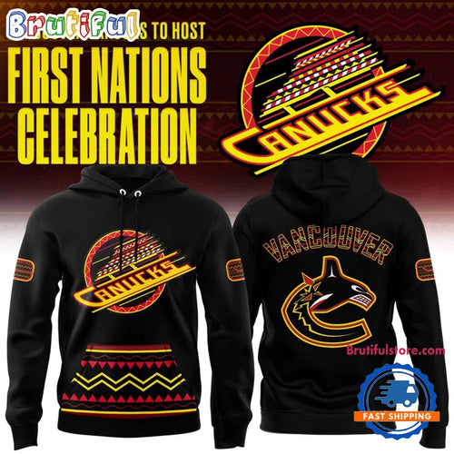 Vancouver Canucks First Nations Celebration Hoodie T-Shirt