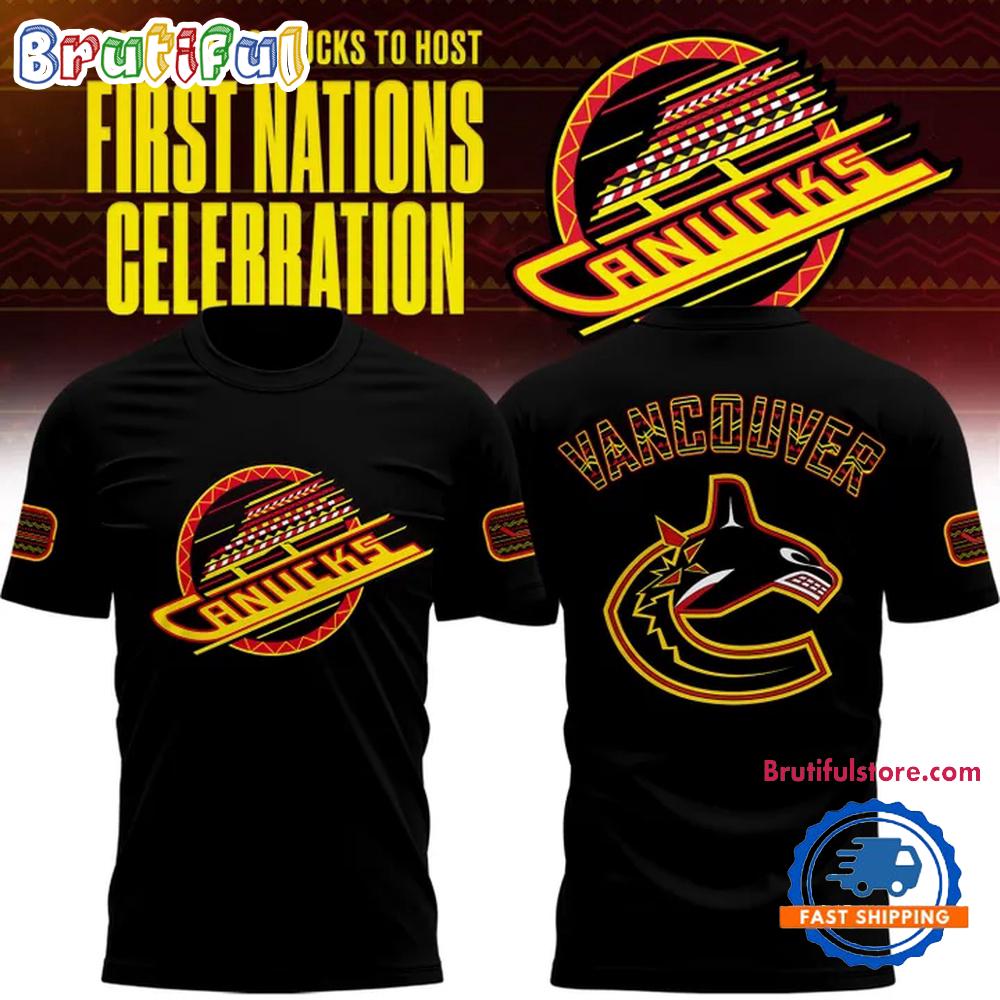 Vancouver Canucks First Nations Celebration Hoodie T-Shirt
