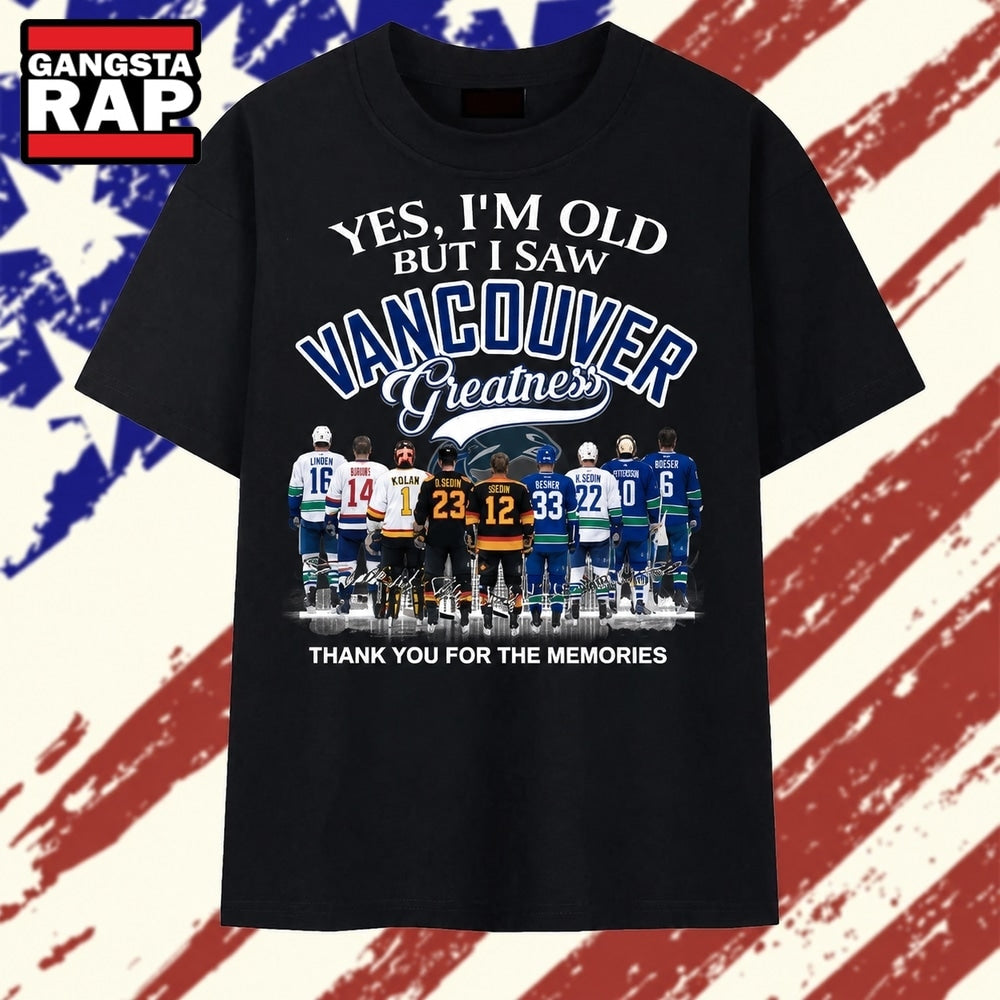 Vancouver Canucks Legends Greatness Vintage Hockey T Shirt