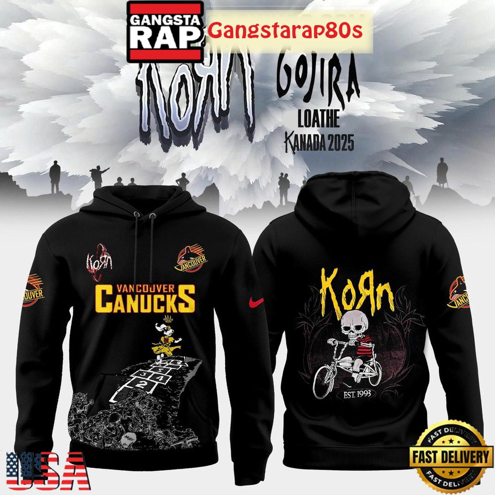 Vancouver Canucks x Korn Kanada Tour 2025 Special Unisex Hoodie