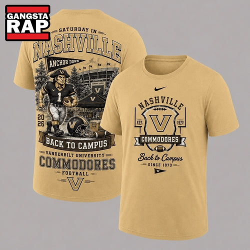 Vanderbilt Commodores 2026 NCAA Back To Campus 3D Shirt