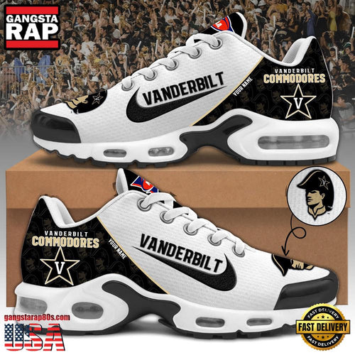NCAA Custom Name Vanderbilt Commodores Football Mascot Symbol Air Max Plus Shoes Running Sneakers