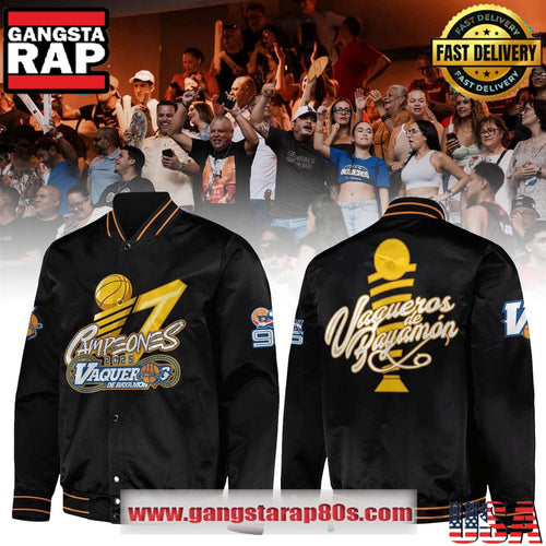 Vaqueros de Bayamon 17 Campeones BSN Black Baseball Jacket