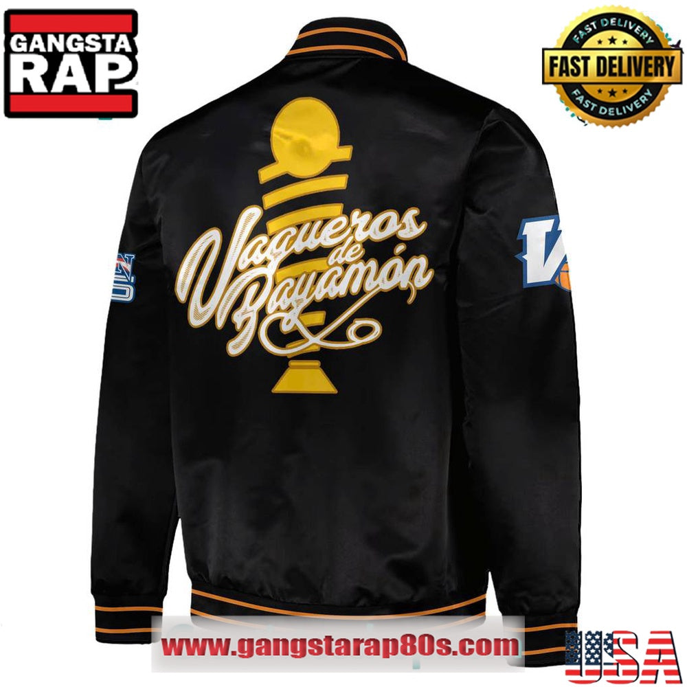 Vaqueros de Bayamon 17 Campeones BSN Black Baseball Jacket