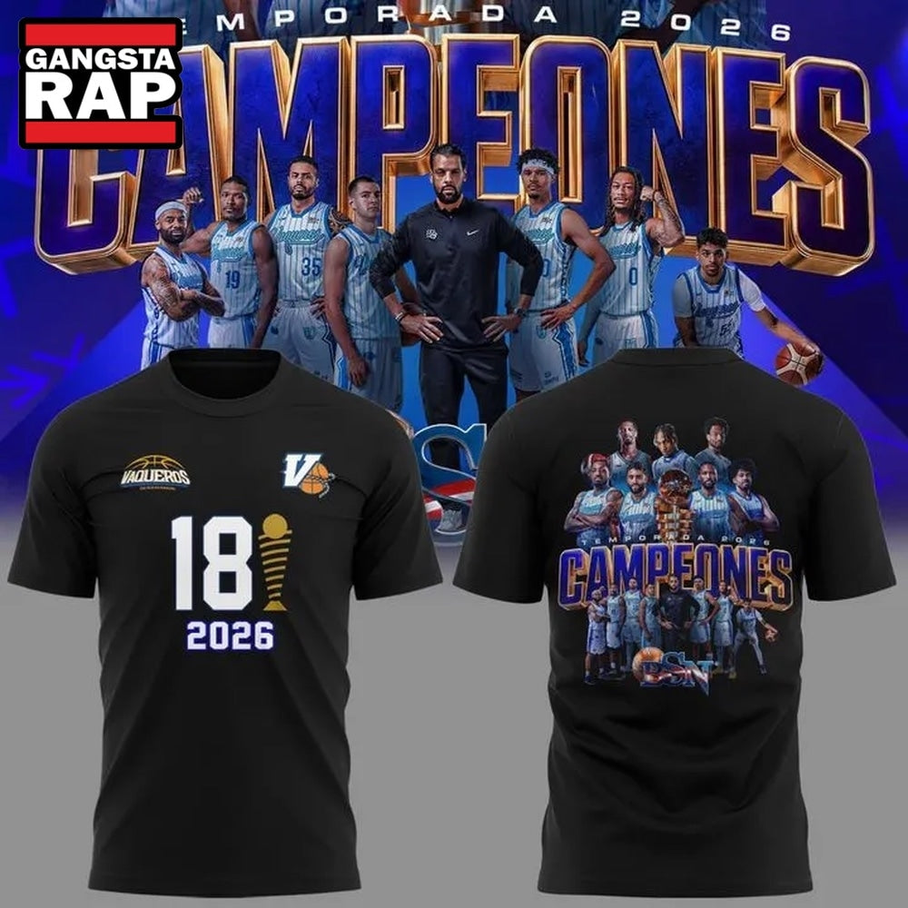 Vaqueros de Bayamon 2026 BSN Champions All Team Hoodie T-Shirt