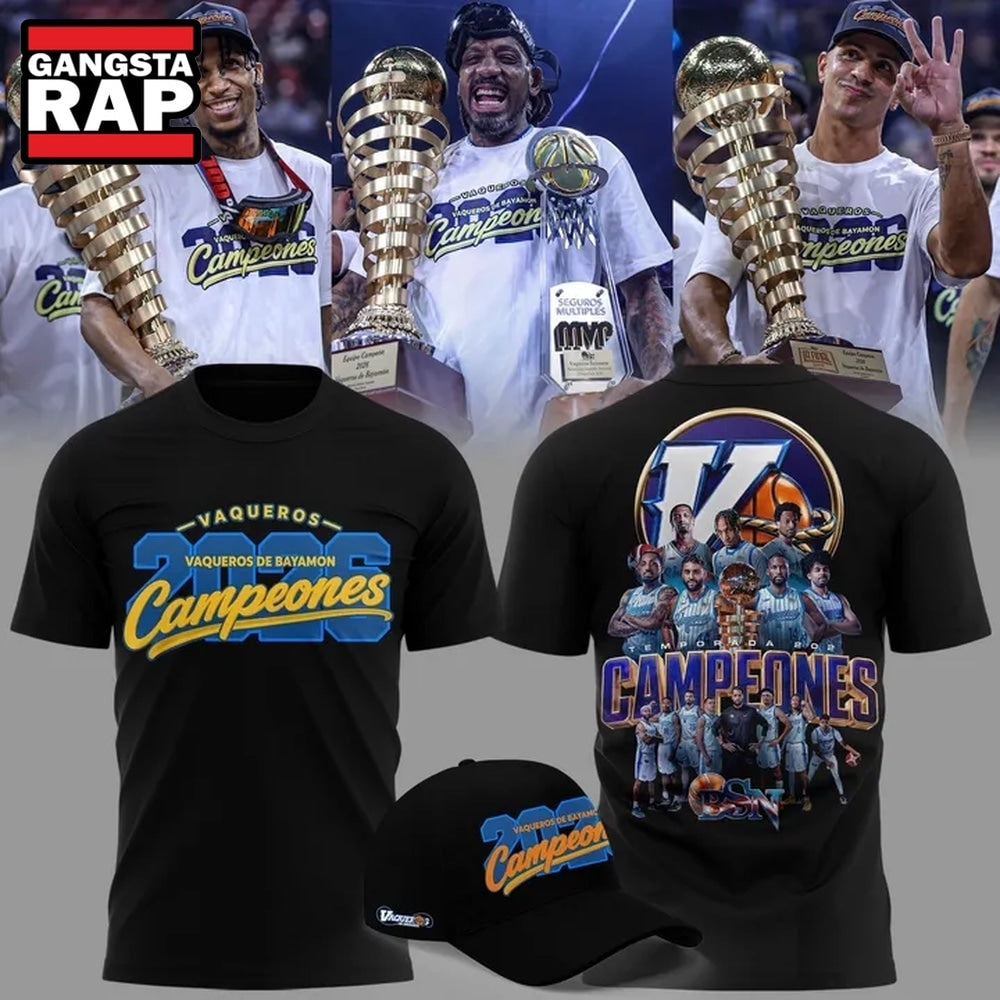 Vaqueros de Bayamon 2026 BSN Champions Team Graphic Design 3D Shirt Hoodie T-Shirt