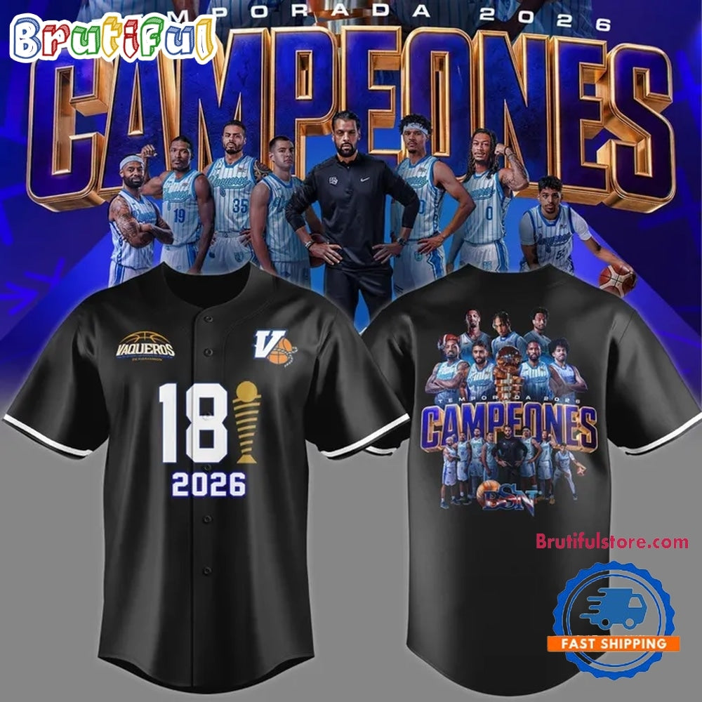 Vaqueros de Bayamon 2026 BSN Champions Team Graphic Design Baseball Jersey
