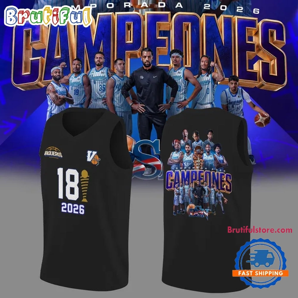 Vaqueros de Bayamon 2026 BSN Champions Team Graphic Design Basketball Jersey