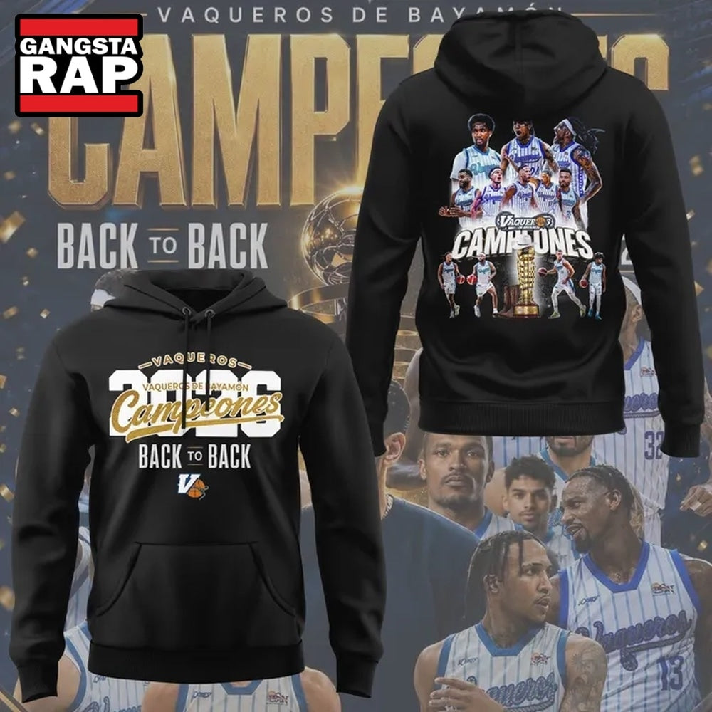 Vaqueros de Bayamon 2026 BSN Champions Team Graphic Design Hoodie T-Shirt
