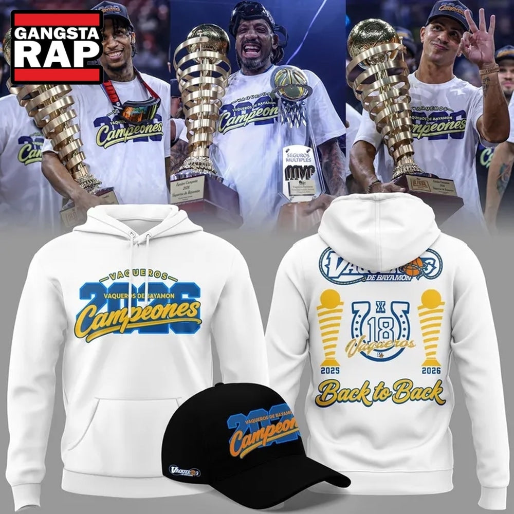 Vaqueros de Bayamon 2026 BSN Champions White Hoodie T-Shirt