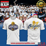 Vaqueros de Bayamon Champions Baloncesto Superior Nacional 2025 White T Shirt