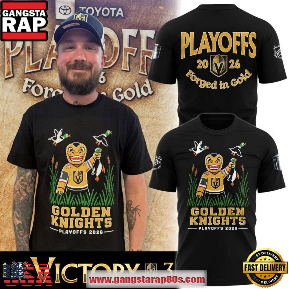 Vegas Golden Knights 2026 Playoffs Round 2 Forged in Gold T-Shirt