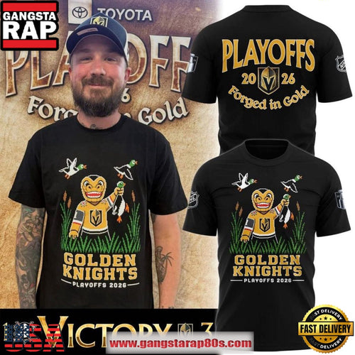 Vegas Golden Knights 2026 Playoffs Round 2 Forged in Gold T-Shirt