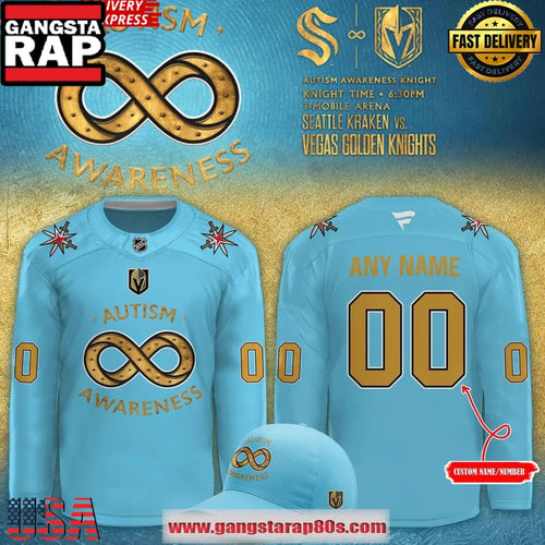 Vegas Golden Knights Autism Awareness 2025 Custom Special Edition Hockey Jersey