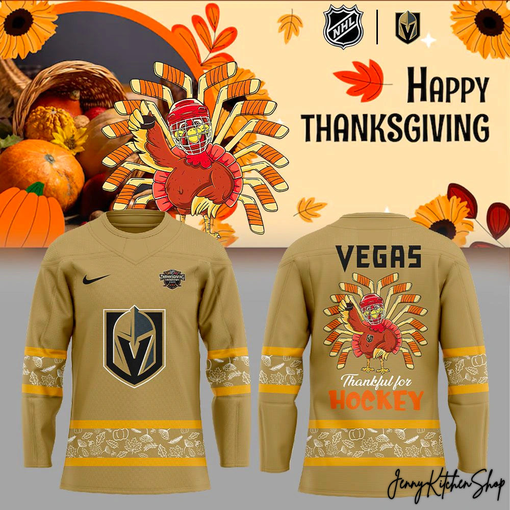 Vegas Golden Knights Happy Thanksgiving 2025 Limited Hockey Jersey