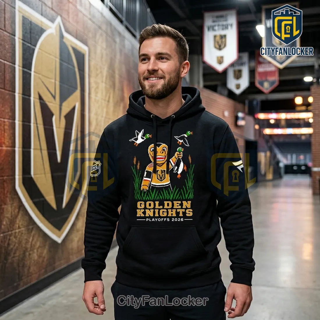 Vegas Golden Knights Limited Edition 2026 Playoffs Duck Hunt Hoodie